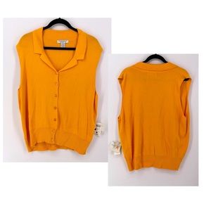 Innovation Sport II Orange Button Up Sweater XL